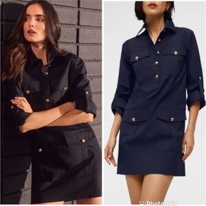 Veronica Beard Saude Dress in Navy